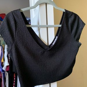 Black crop top